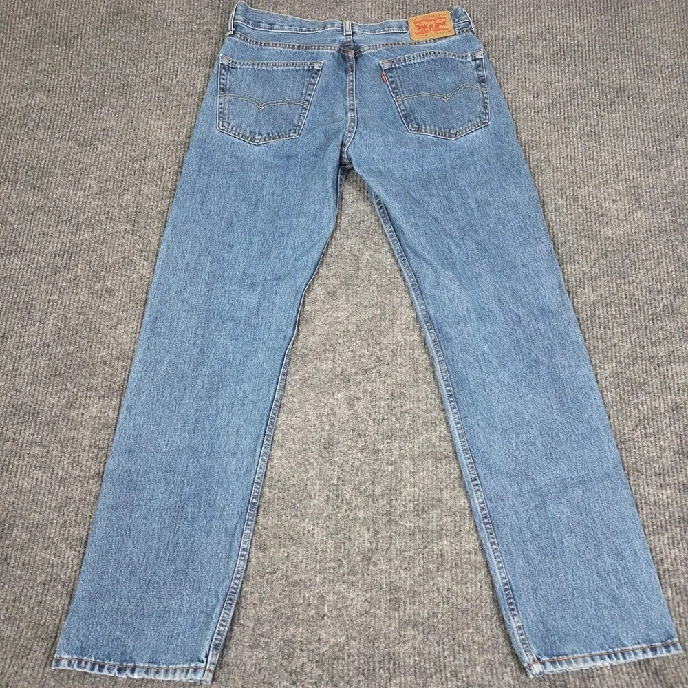 Levis 505 Regular Fit Straight Leg Jeans Blue Medium Wash 36x34 00505-4891 Mens‎